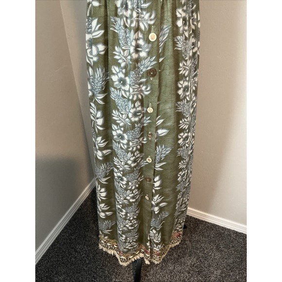 Vintage‎ Faith Smocked Tank Dress Boho Hippie Beach Multi Print XL - Picture 10 of 16